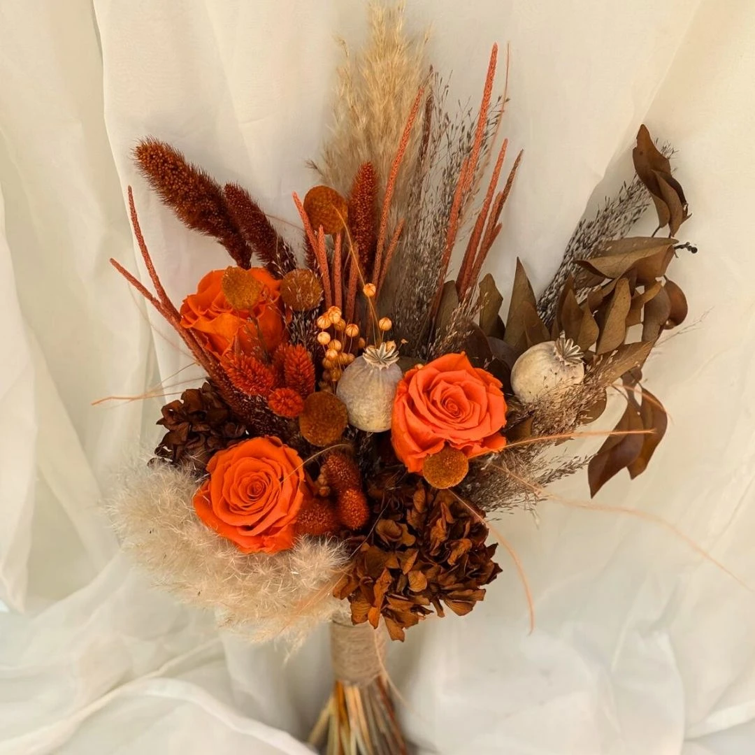 Kuru ve Kalıcı Gelin Buketi