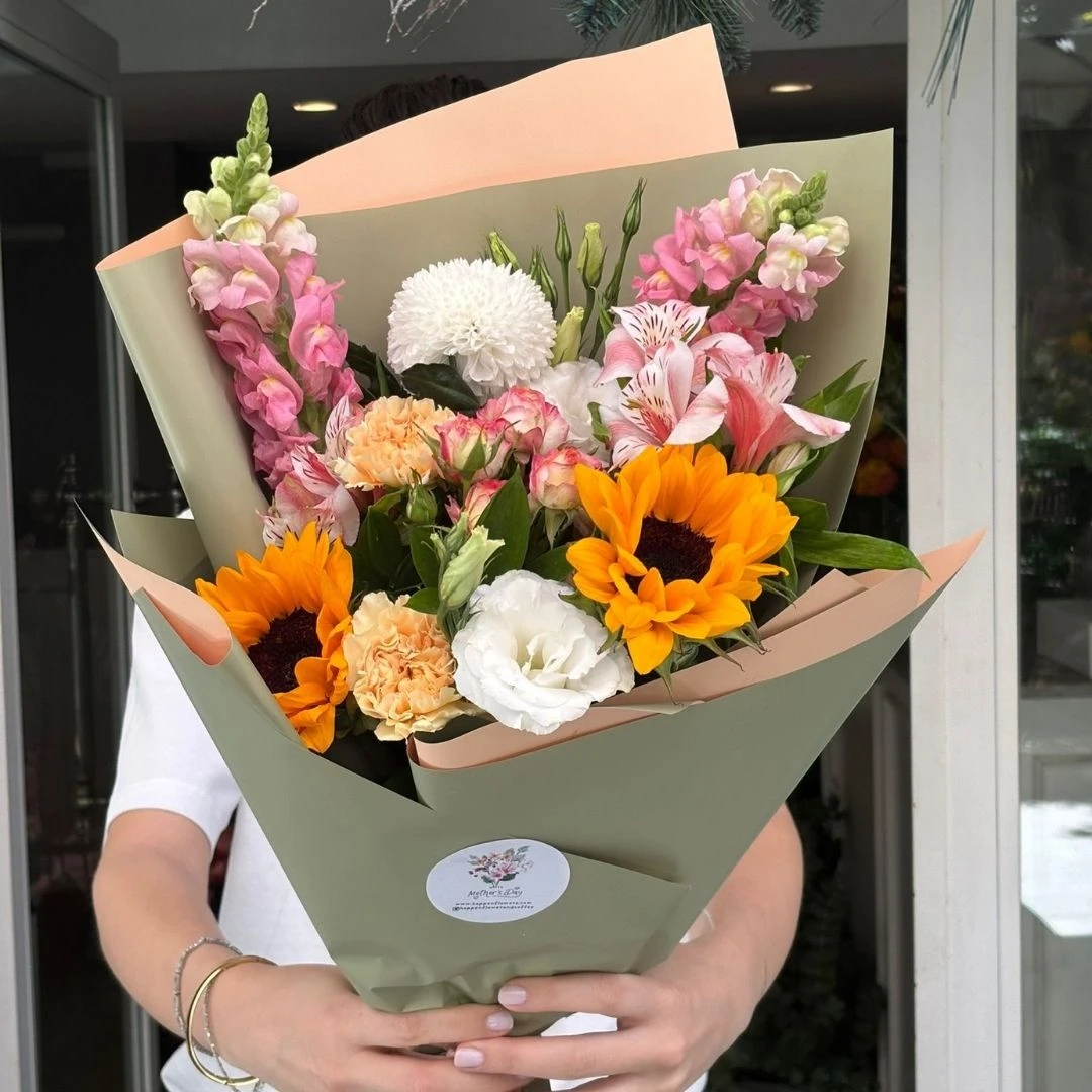 Mini Boy Ayçiçeği Buketi