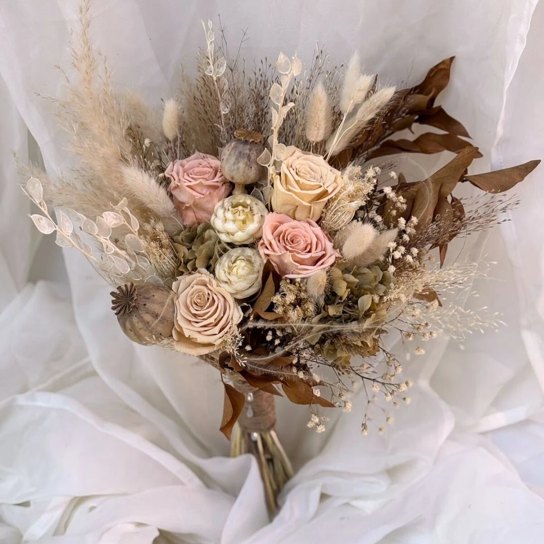 Kuru ve Şoklu Gelin Buketi